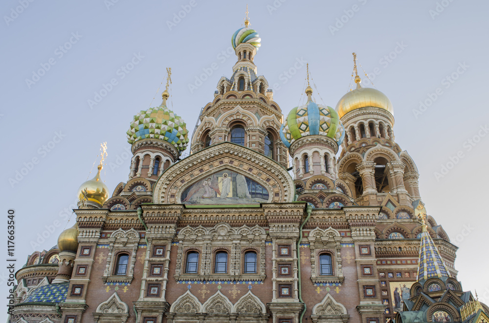 The Church of the Savior on Spilled Blood, one  the main sights  St. Petersburg, Russia.