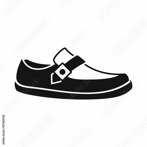 Men moccasin icon in simple style isolated on white background. Wear symbol