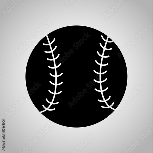 Baseball ball icon on the background