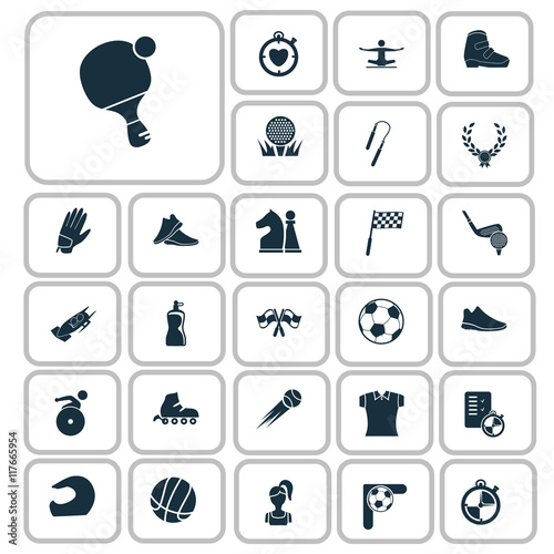 Set of twenty seven sport icons