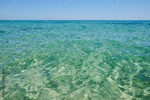 Emerald crystal water in Sardinia.