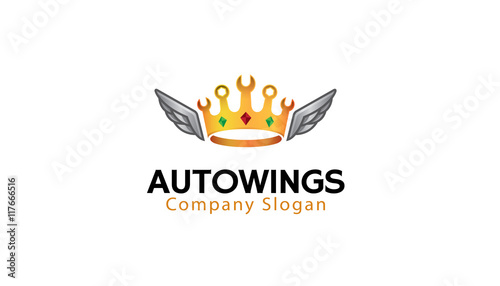 Auto Wing Logo Design Illustration