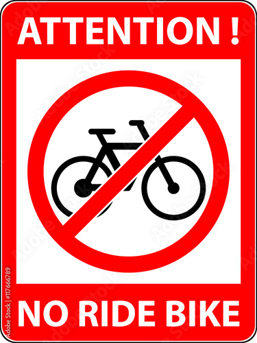 No bicycle, bike prohibited symbol. Sign indicating the prohibition or rule. Warning and forbidden. Flat design. Vector illustration. Easy to use and edit. EPS10.