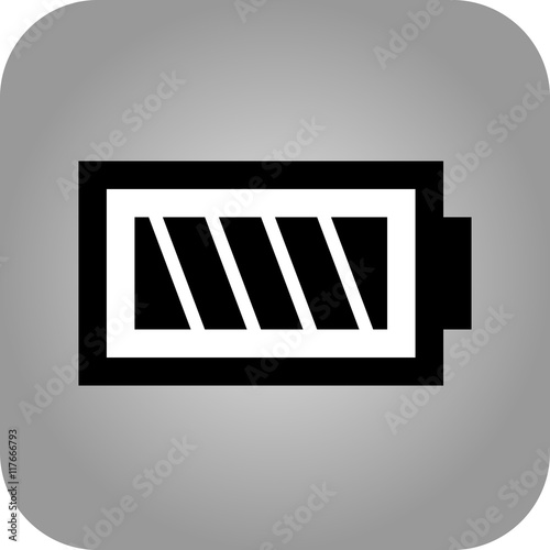 Symbol battery black and white icon - vector, flat design. Eps 10