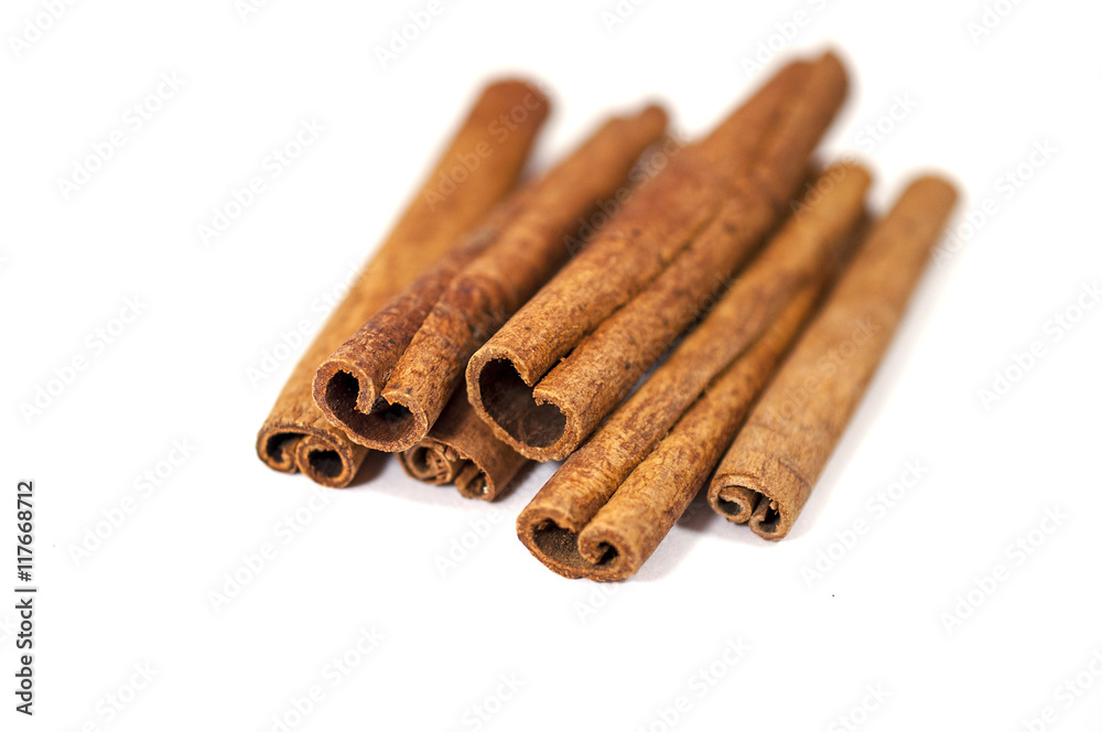 Cinnamon on the white background - isolated Cinnamon on the white background - isolated