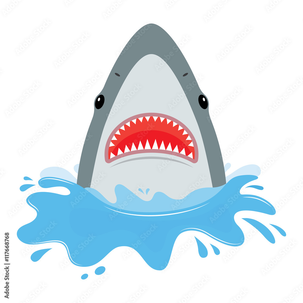 Fototapeta premium shark with open mouth.