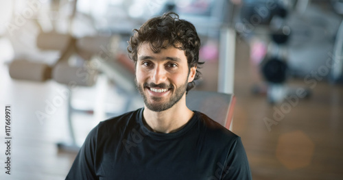 Portrait of a man in a gym
