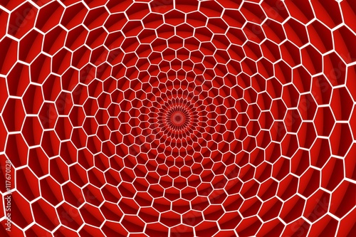 twirl abstract red honeycom...