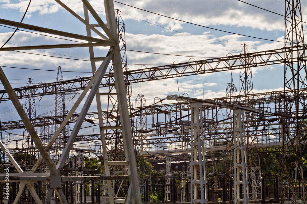 Dnieper hydro power plant  in  Zaporozhye in Ukraine