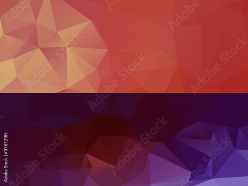 Horizontal polygonal banners