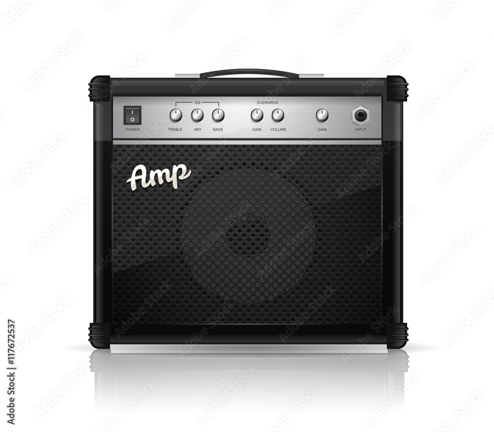 Obraz premium Guitar amplifier vector illustration