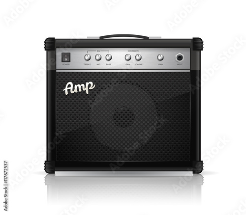 Guitar amplifier vector illustration photo