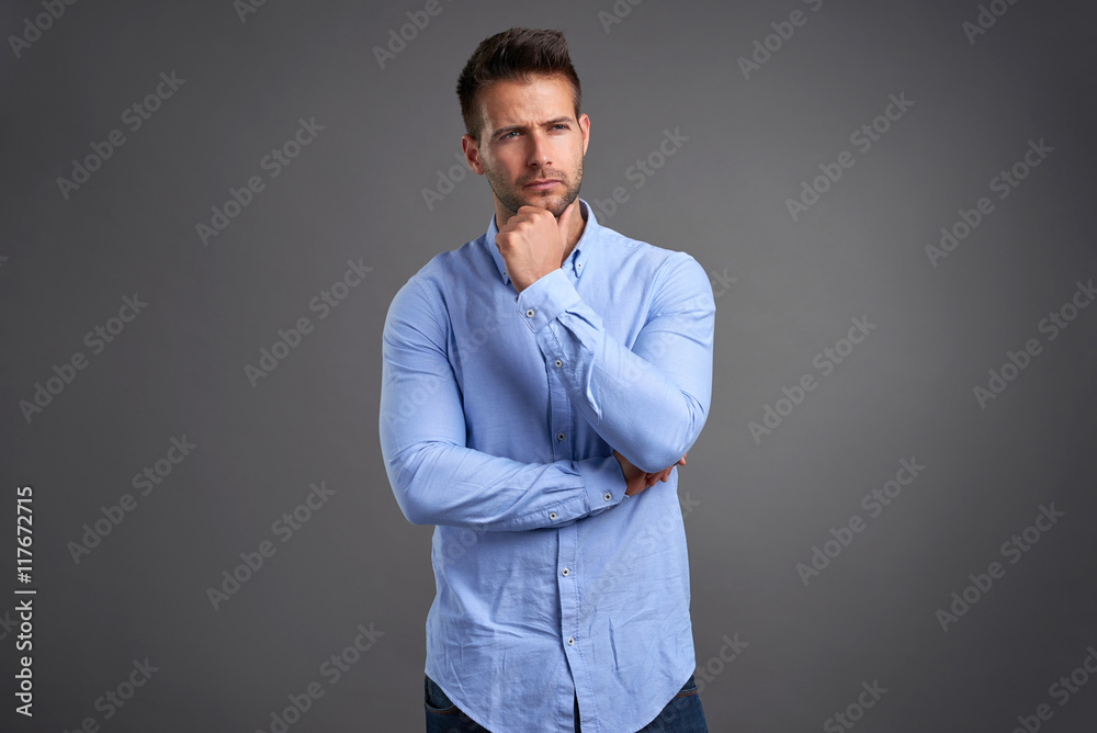 Young man thinking Young man thinking