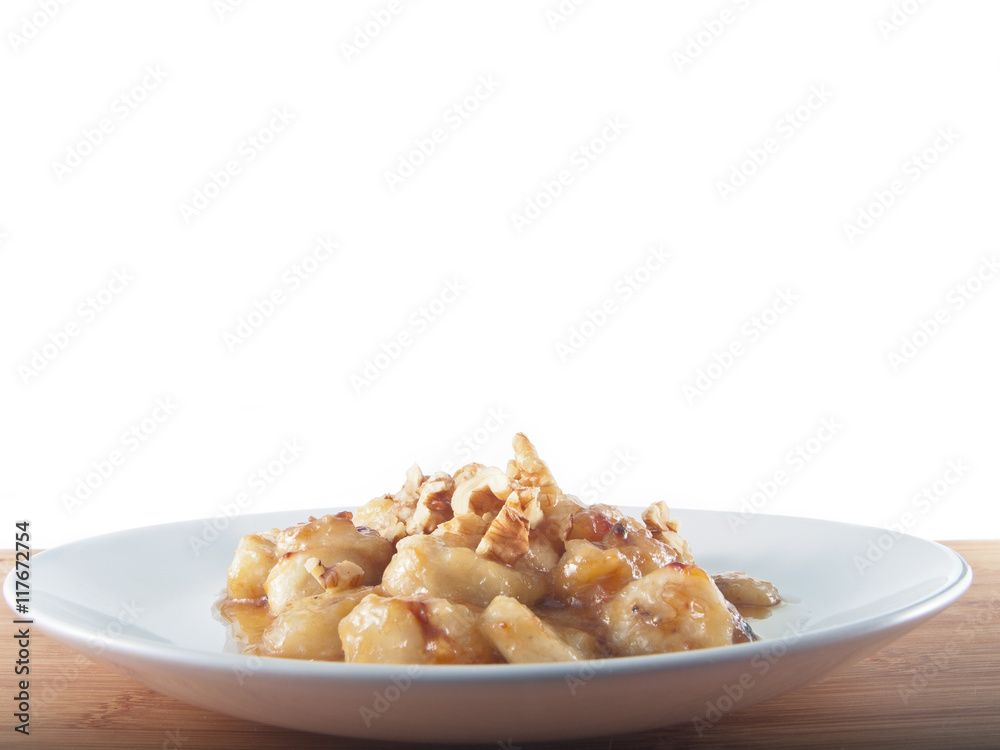 caramelized bananas and walnuts caramelized bananas and walnuts