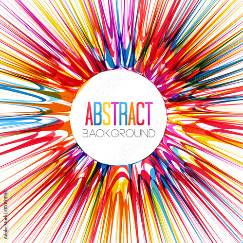 Colorful abstract burst