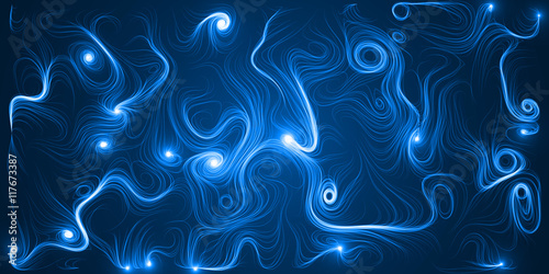 energy trails abstract with curved lines.