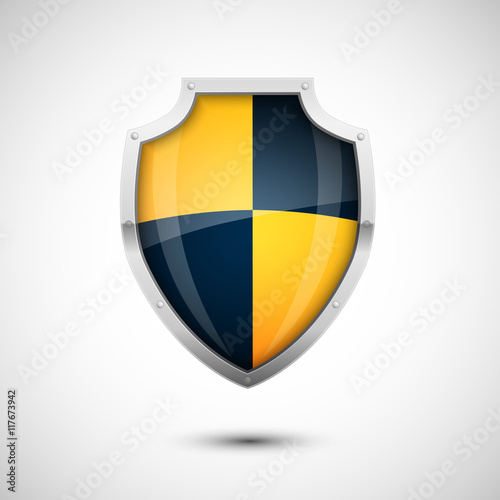 Free Download Glass Shield Vector - GFXLoad