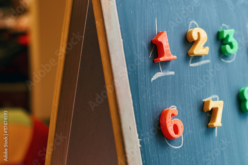 Learning numbers on a blackboard