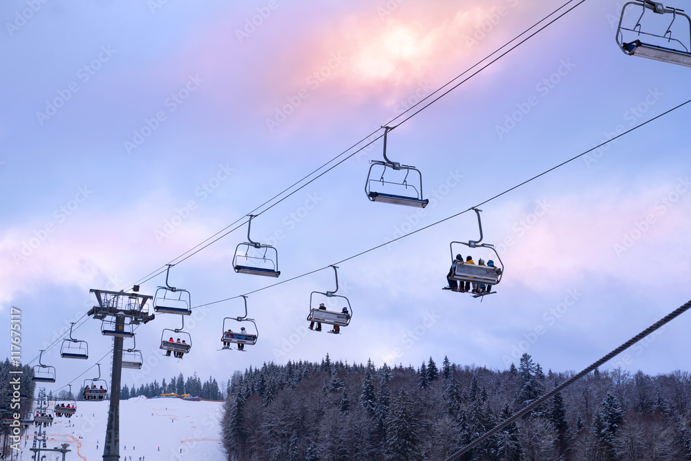The ski lift The ski lift