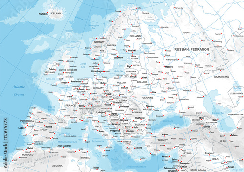 Europe - Physical Map