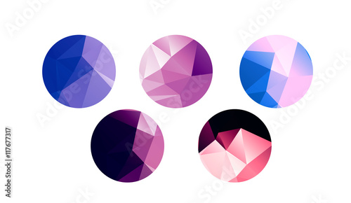 Low poly circles