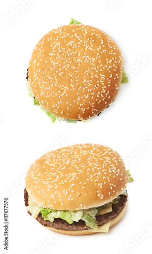 Wallpaper Mural Fresh hamburger isolated Torontodigital.ca