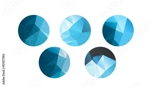 Low poly circles