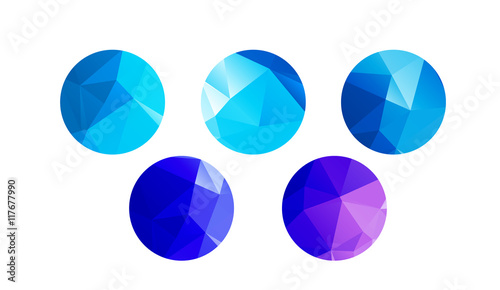 Low poly circles