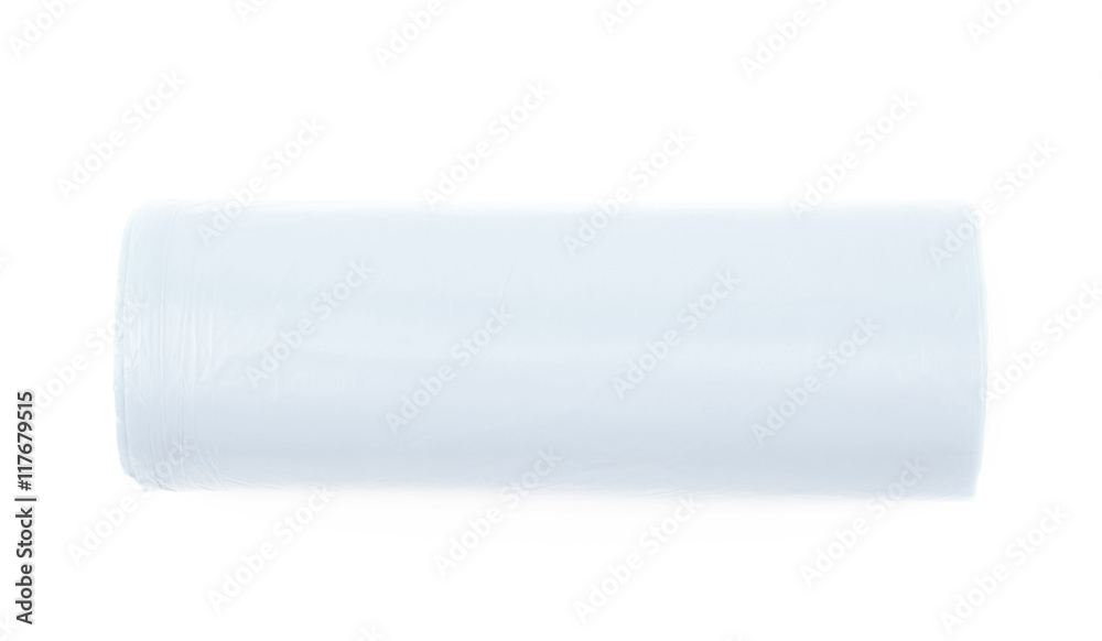 Trash bag roll isolated