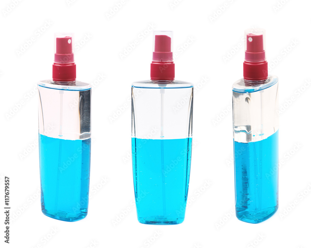 Plastic flacon bottle dispenser isolated Plastic flacon bottle dispenser isolated