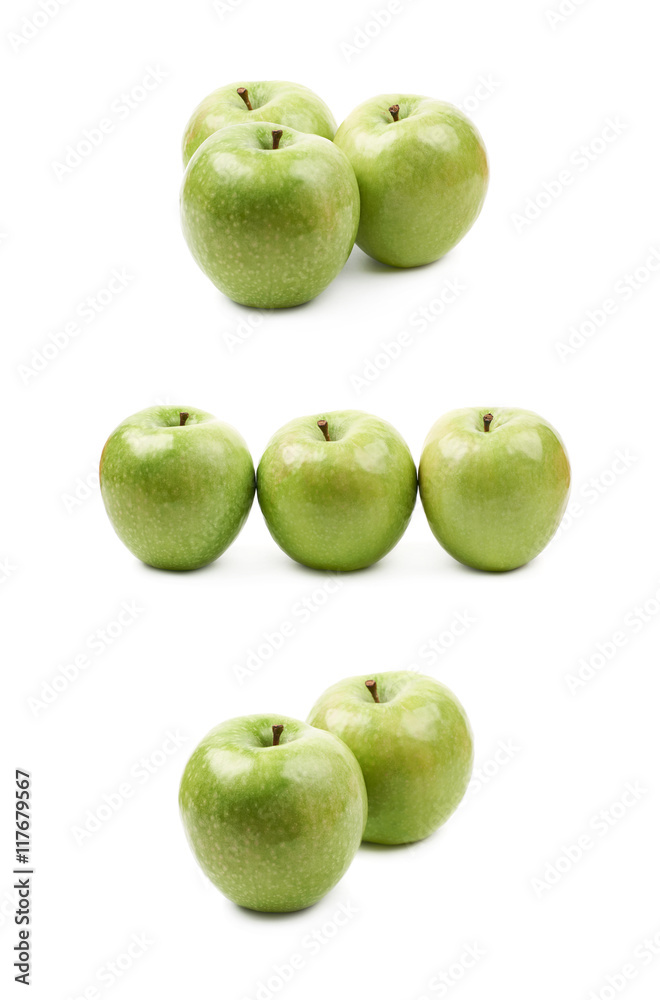 Green granny Smith apple isolated Green granny Smith apple isolated