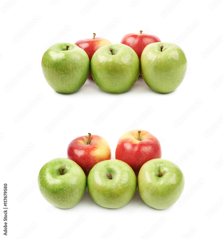 Red and green apples composition Red and green apples composition