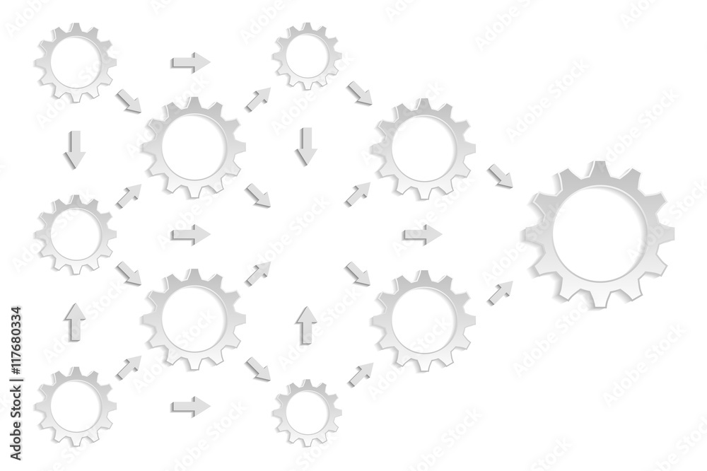 chart gears and arrows