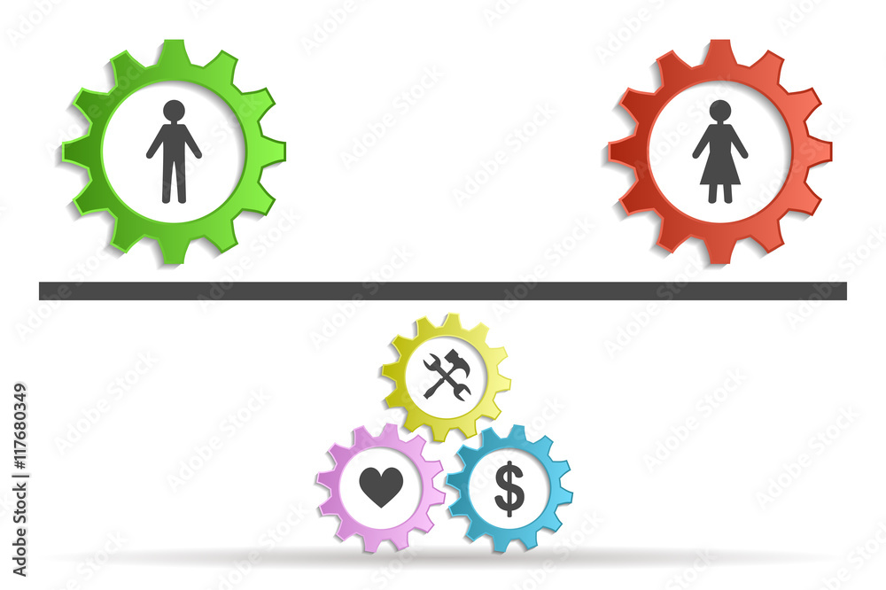 equality between men and women background Stock Vector | Adobe Stock