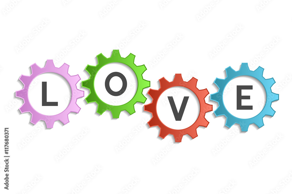 love word written in nuts