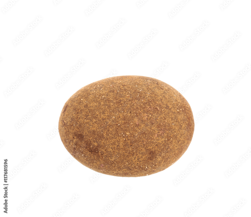 Chocolate coated almond nut isolated Chocolate coated almond nut isolated