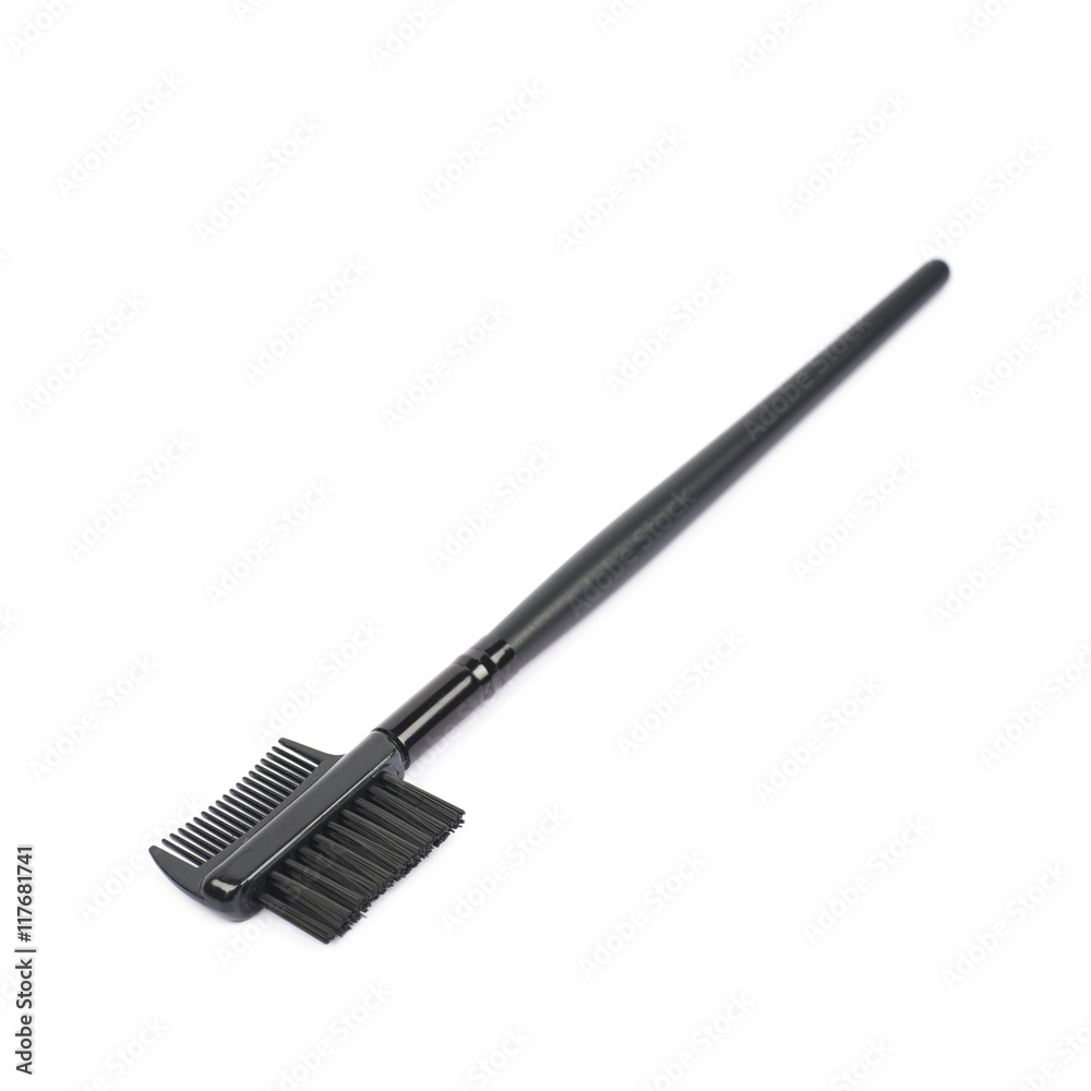 Black eyebrow makeup brush isolated Black eyebrow makeup brush isolated