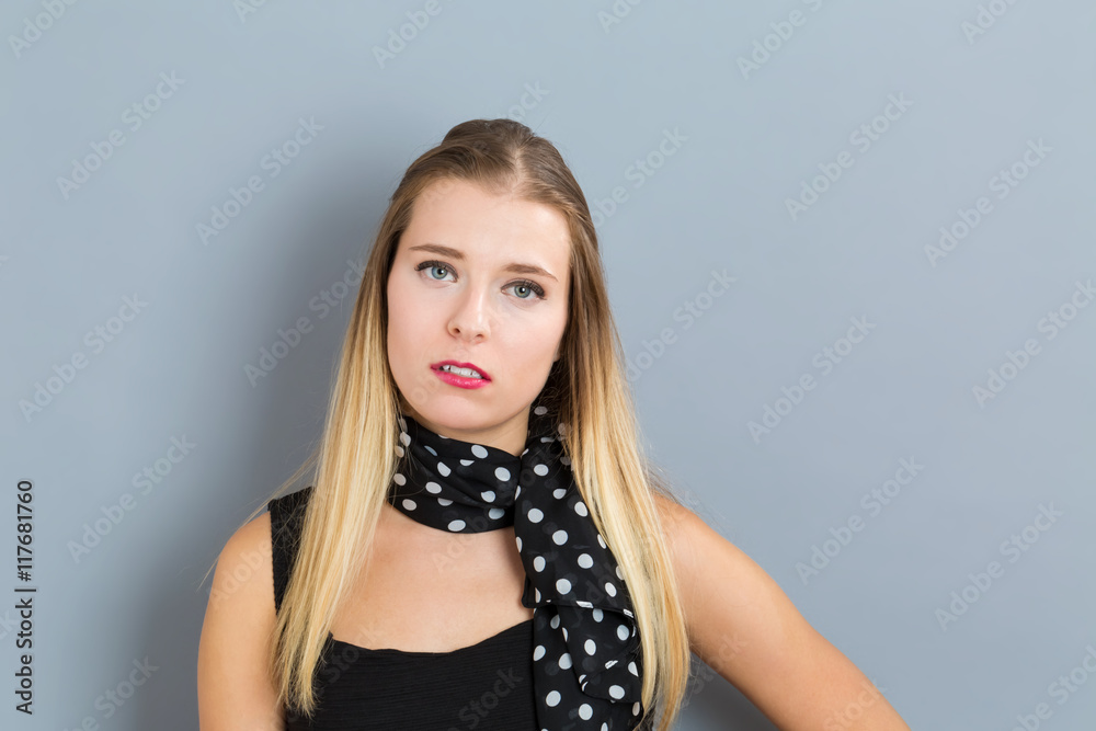 Unhappy young woman Unhappy young woman
