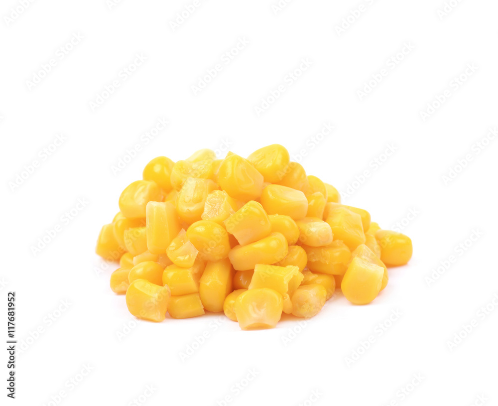 Pile of a canned corn isolated Pile of a canned corn isolated