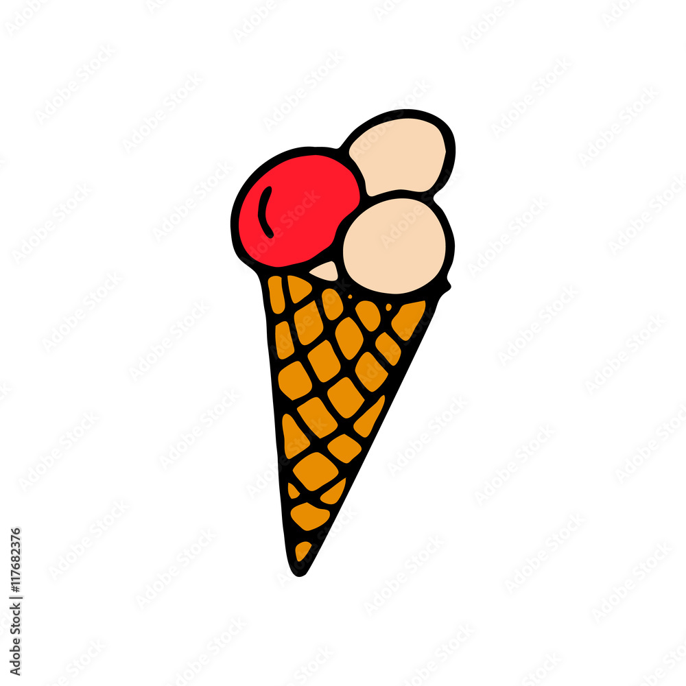 Ice Cream icon isolated on white background Ice Cream icon isolated on white background