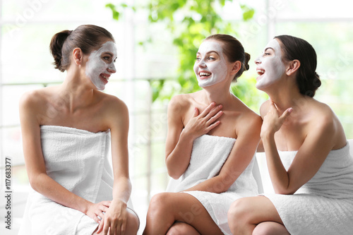 Beautiful girls with masks ...