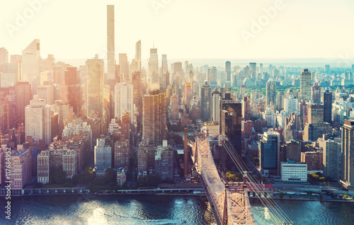 Fototapeta Widok z lotu ptaka na panoramę Nowego Jorku