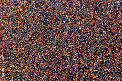 Red beach rocks