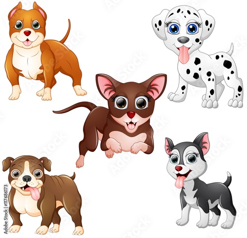 Dog cartoon set collection