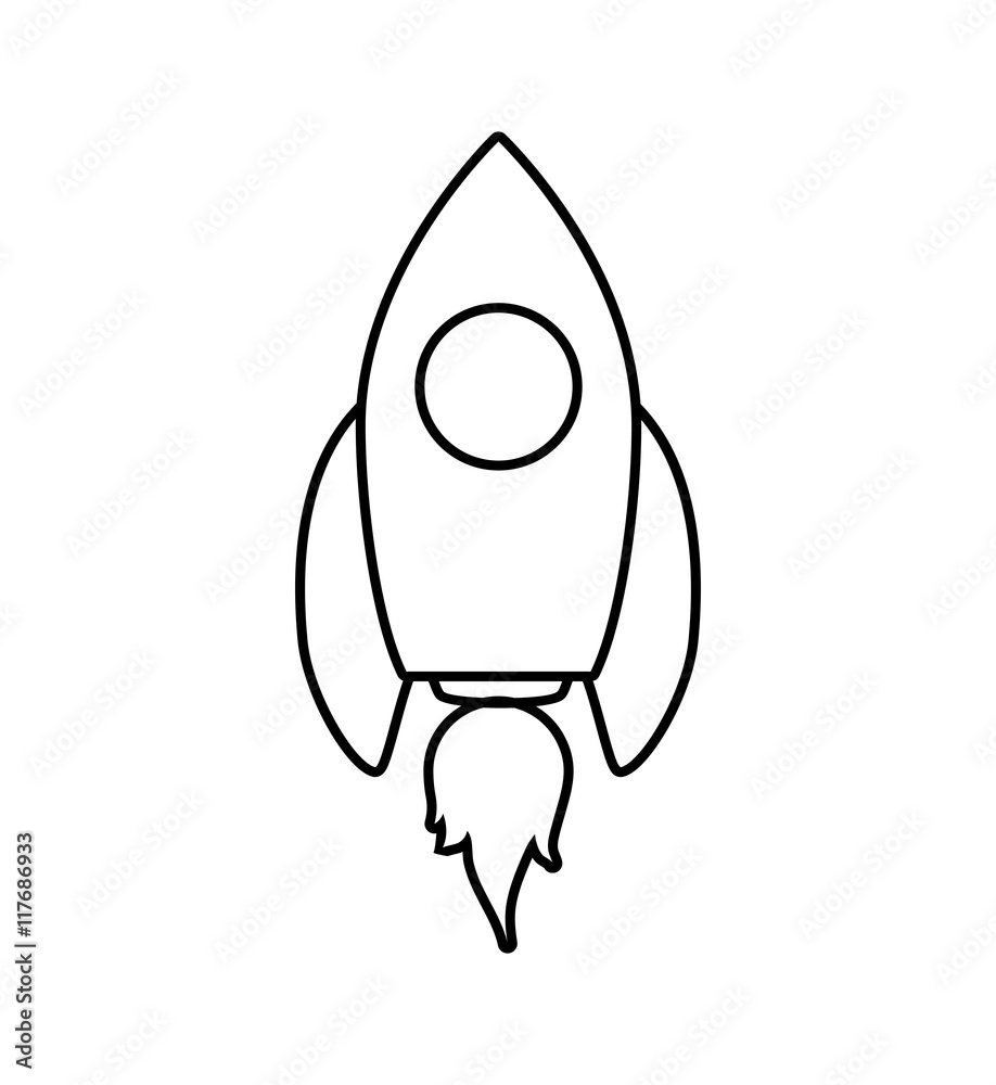 Rocket spaceship science technology icon. Isolated and flat illustration. Vector graphic Rocket spaceship science technology icon. Isolated and flat illustration. Vector graphic