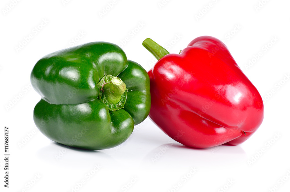 sweet pepper isolated on white background sweet pepper isolated on white background