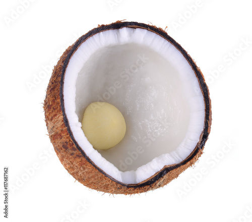 Coconut isolated on white.