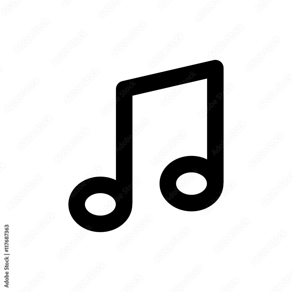 music note melody sound icon. Isolated and flat illustration. Vector graphic music note melody sound icon. Isolated and flat illustration. Vector graphic