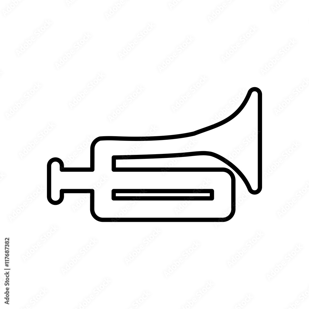 saxophone instrument music melody sound icon. Isolated and flat illustration. Vector graphic