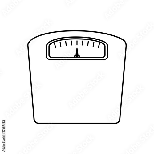 scale fitness healthy lifestyle icon. Isolated and flat illustration. Vector graphic